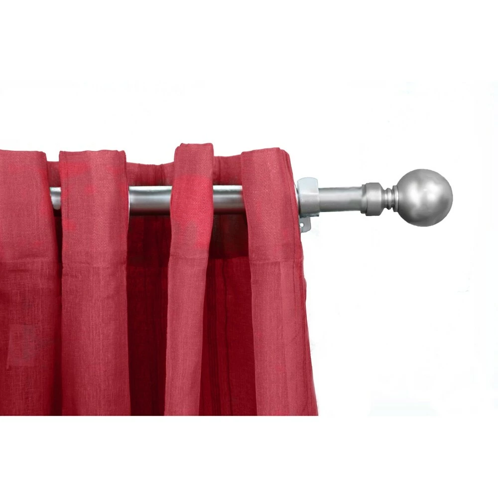 Hot Sale π― Evideco Adjustable 1" Single Window Curtain Rod 50" To 82" Silver - 50" To 82" L X 1" D π― 4 Hot Sale π― Evideco Adjustable 1" Single Window Curtain Rod 50" To 82" Silver - 50" To 82" L X 1" D π― - Image 4