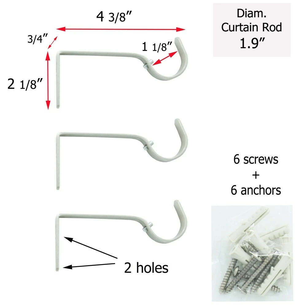 Hot Sale π― Evideco Adjustable 1" Single Window Curtain Rod 50" To 82" Silver - 50" To 82" L X 1" D π― 5 Hot Sale π― Evideco Adjustable 1" Single Window Curtain Rod 50" To 82" Silver - 50" To 82" L X 1" D π― - Image 5