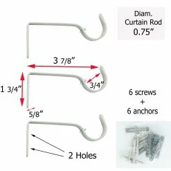 Best reviews of π Evideco Adjustable 3/4" Single Window Curtain Rod 50" To 82" Graphite - 50" To 82" L X 3/4" D π 16 Best reviews of π Evideco Adjustable 3/4" Single Window Curtain Rod 50" To 82" Graphite - 50" To 82" L X 3/4" D π -Evideco Shop Evideco Extendable Curtain Rod Set 5122 to 8222 L Diam 0.75 inches Cubique Finial 2