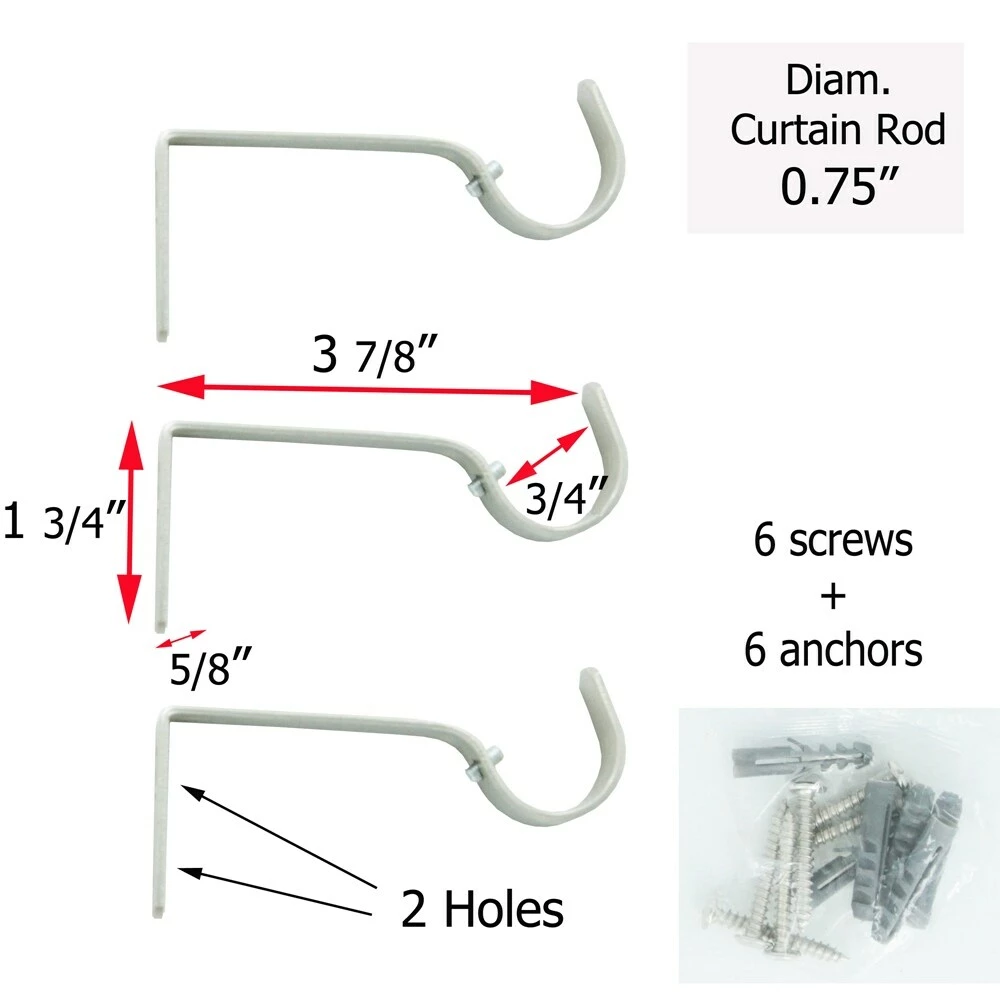 Best reviews of π Evideco Adjustable 3/4" Single Window Curtain Rod 50" To 82" Graphite - 50" To 82" L X 3/4" D π 4 Best reviews of π Evideco Adjustable 3/4" Single Window Curtain Rod 50" To 82" Graphite - 50" To 82" L X 3/4" D π - Image 4