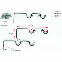 Top 10 𧨠Evideco Adjustable 3/4" Double Window Curtain Rod 50" To 82" White - 50" To 82" L X 3/4" D 𧨠16 Top 10 𧨠Evideco Adjustable 3/4" Double Window Curtain Rod 50" To 82" White - 50" To 82" L X 3/4" D 𧨠-Evideco Shop Evideco Extendable Double Curtain Rod Set 5022 to 8222 L Diam 0.75 inches Finial Strass 2