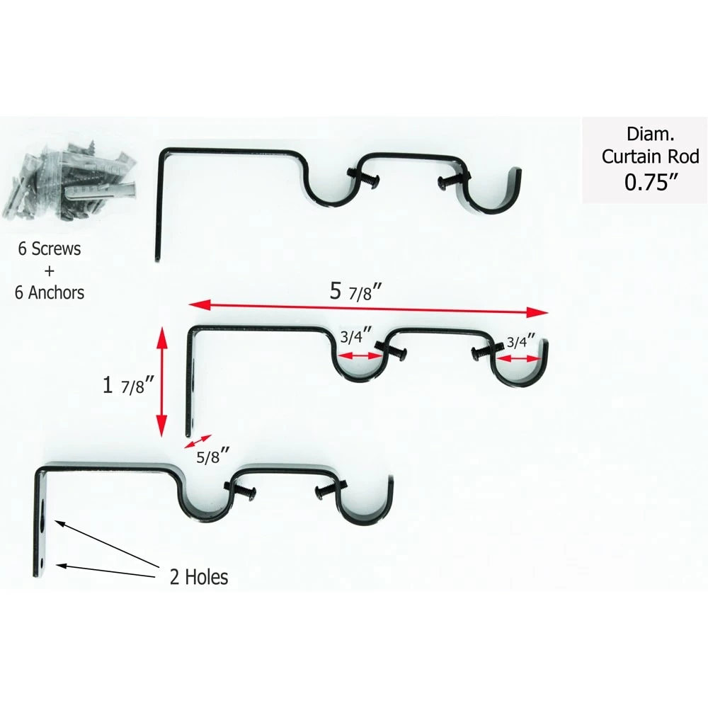 Top 10 𧨠Evideco Adjustable 3/4" Double Window Curtain Rod 50" To 82" White - 50" To 82" L X 3/4" D 𧨠4 Top 10 𧨠Evideco Adjustable 3/4" Double Window Curtain Rod 50" To 82" White - 50" To 82" L X 3/4" D 𧨠- Image 4