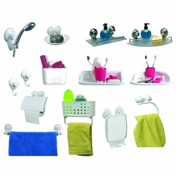 New 𧨠Evideco Men Bath Razor Holder With Push And Lock Strong Suction Cup White π₯ - Image 3