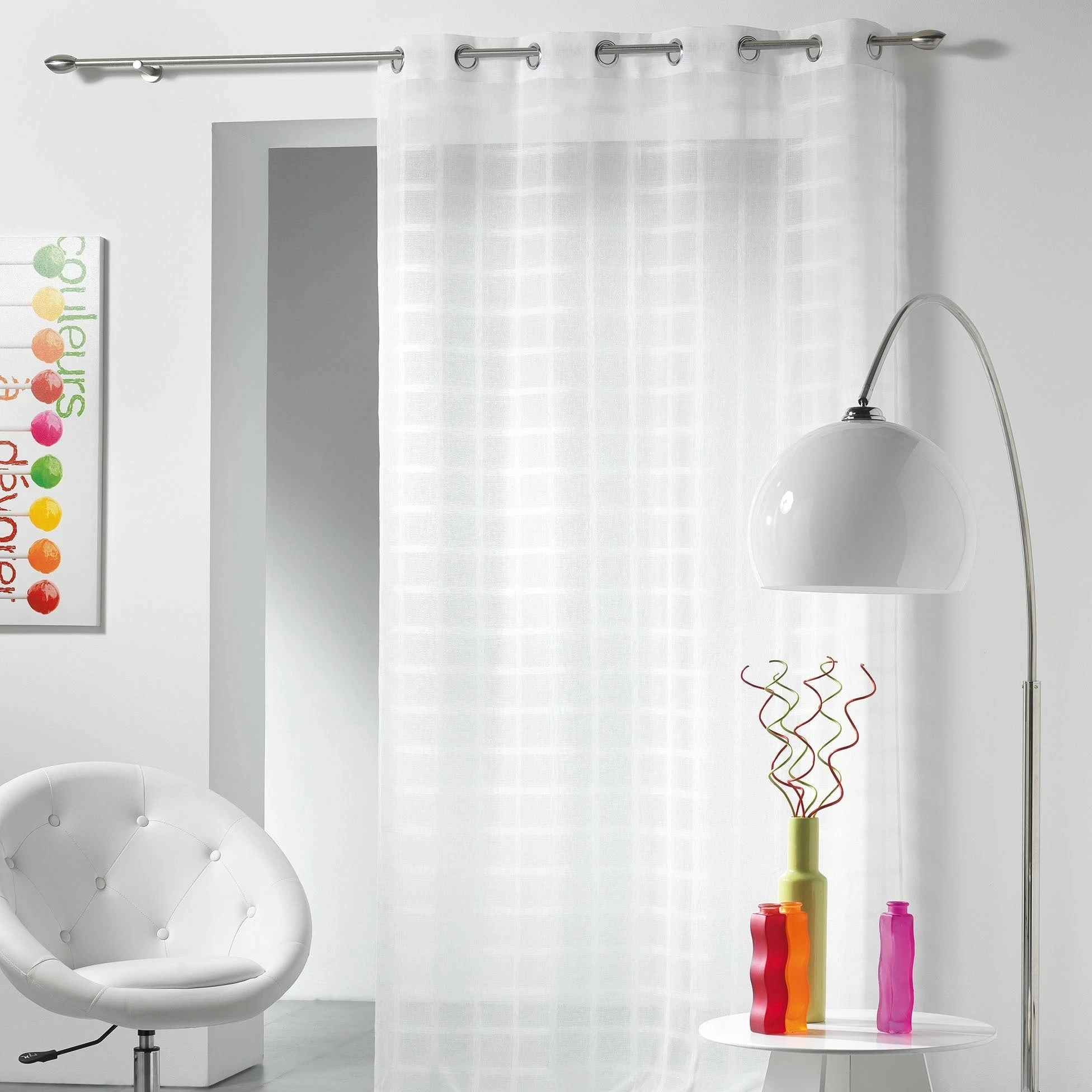 Brand new π Evideco Net Curtain Panel With Eyelets Sanded Voile Candide - 55 X 95 Beige π 3 Brand new π Evideco Net Curtain Panel With Eyelets Sanded Voile Candide - 55 X 95 Beige π - Image 3