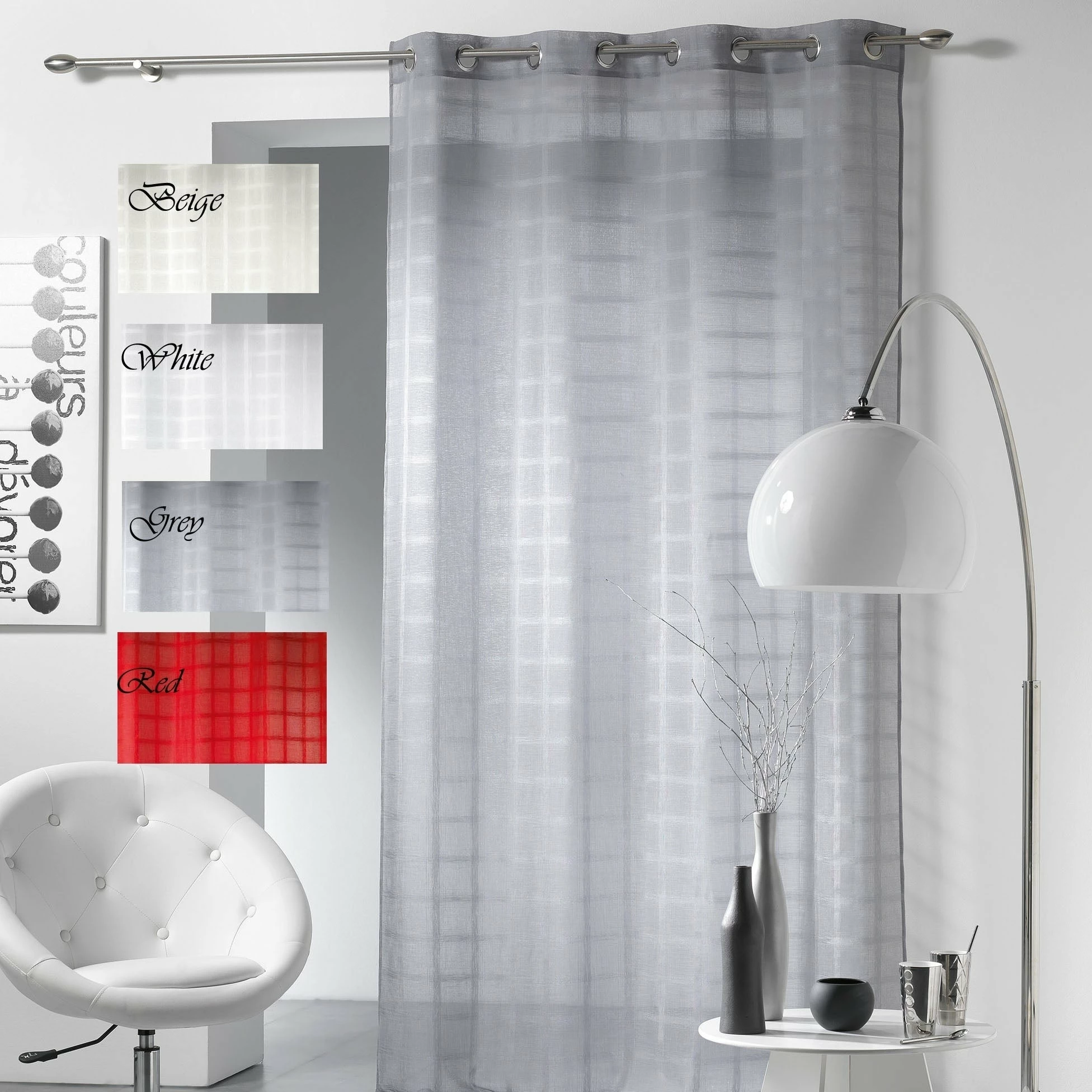 Brand new π Evideco Net Curtain Panel With Eyelets Sanded Voile Candide - 55 X 95 Beige π 1 Brand new π Evideco Net Curtain Panel With Eyelets Sanded Voile Candide - 55 X 95 Beige π