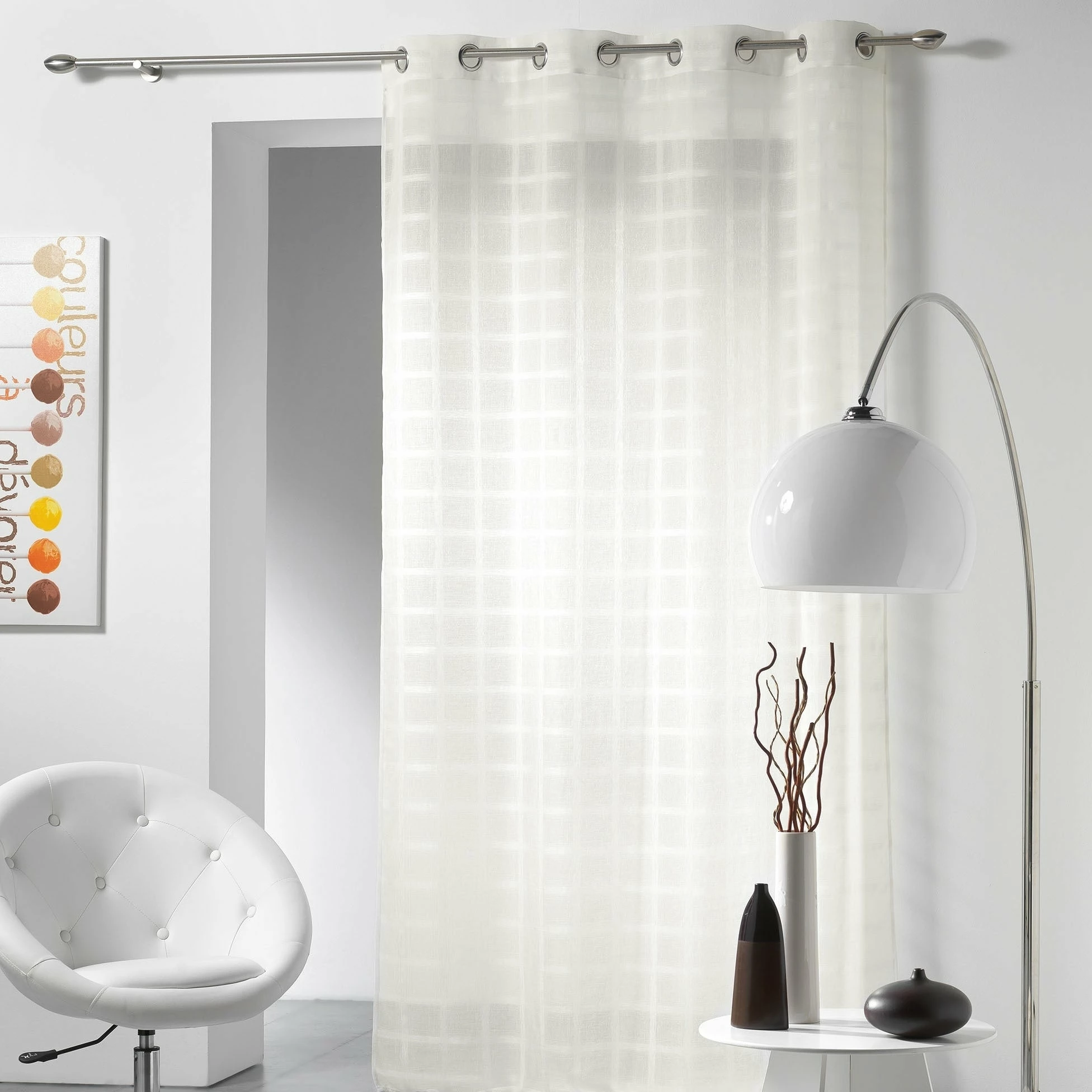 Brand new π Evideco Net Curtain Panel With Eyelets Sanded Voile Candide - 55 X 95 Beige π 5 Brand new π Evideco Net Curtain Panel With Eyelets Sanded Voile Candide - 55 X 95 Beige π - Image 5