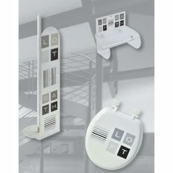 Alternative view of Wholesale 🔔 Evideco Peace And Loft Freestanding Printed Toilet Tissue Paper Roll Holder Reserve 4 Rolls 🛒
