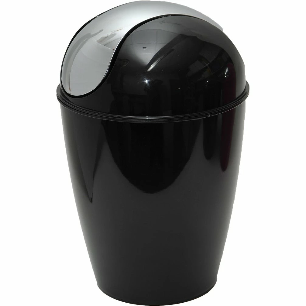 Best deal π Evideco Round Bath Floor Trashcan Wastebasket Black π - Image 3