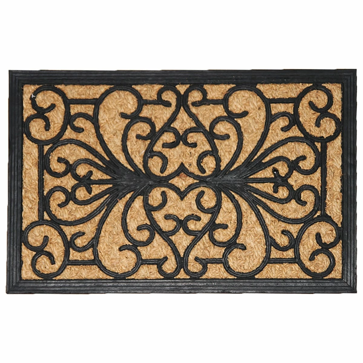 Promo π― Evideco Sheltered Front Door Mat Sally Coir Coco Rubber Natural Breaded π₯ - Image 7