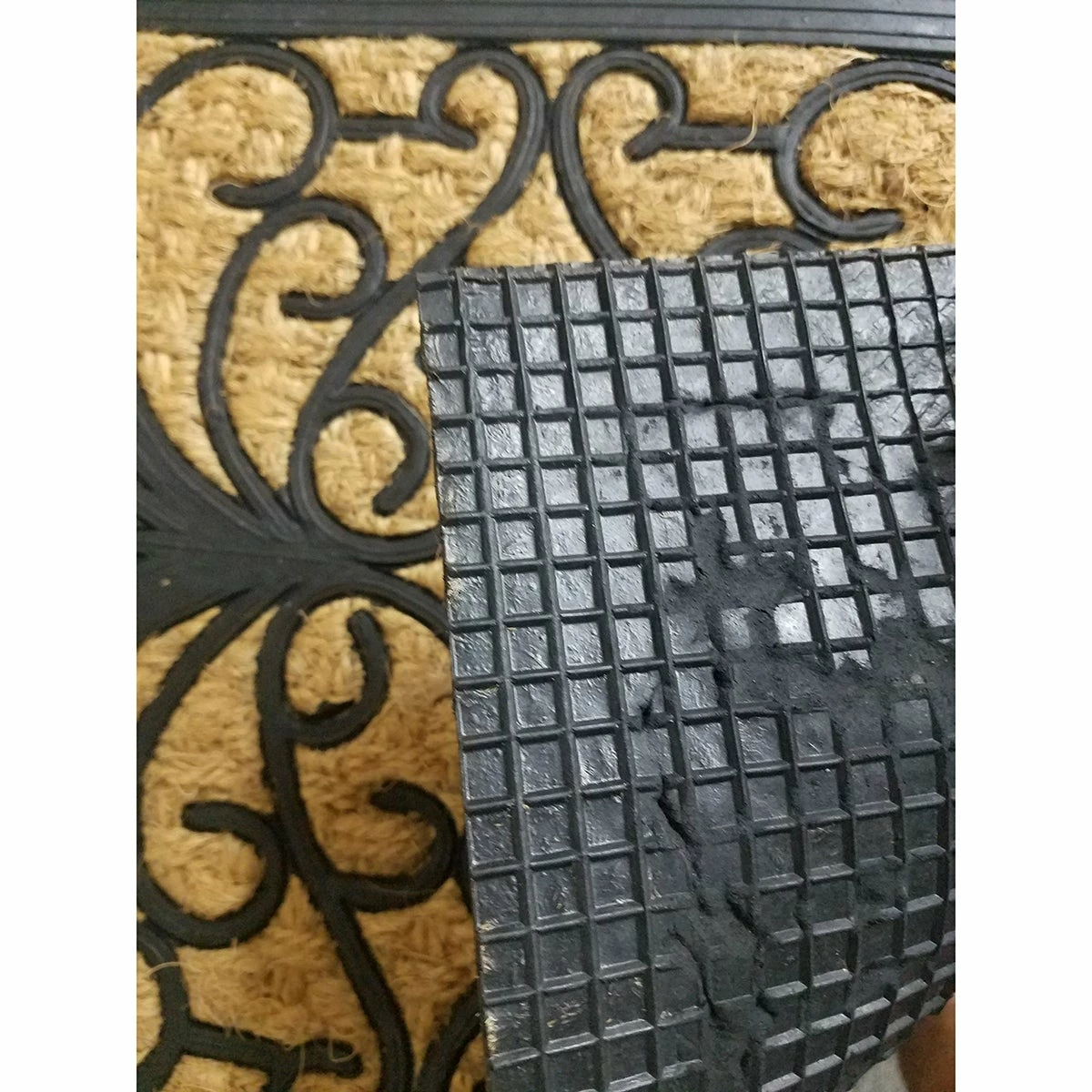 Promo π― Evideco Sheltered Front Door Mat Sally Coir Coco Rubber Natural Breaded π₯ - Image 9