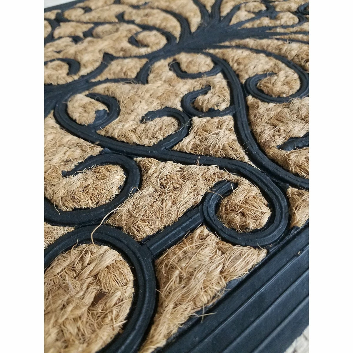 Promo π― Evideco Sheltered Front Door Mat Sally Coir Coco Rubber Natural Breaded π₯ - Image 10