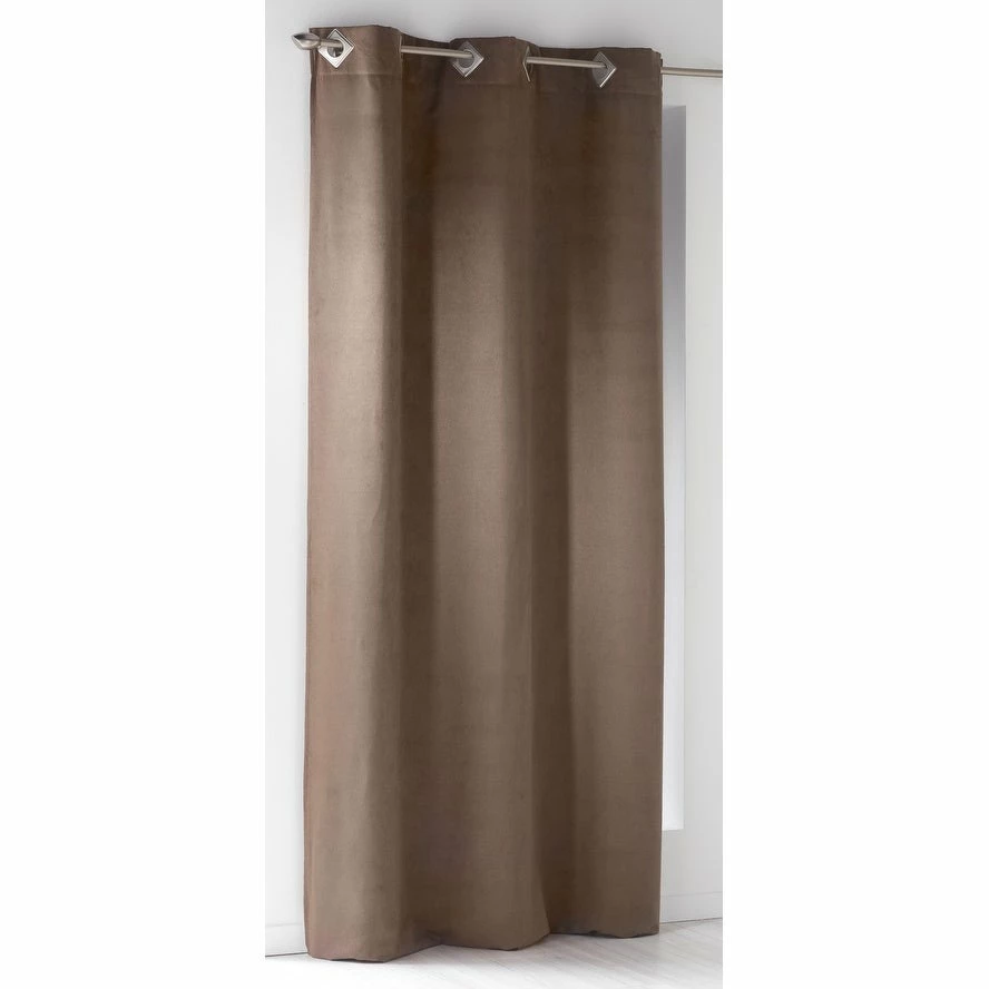 Best Sale π Evideco Solid Window Curtain Panel Grommet Suedine 55 W X 95 H - 55" W X 95" L Red π 4 Best Sale π Evideco Solid Window Curtain Panel Grommet Suedine 55 W X 95 H - 55" W X 95" L Red π - Image 4
