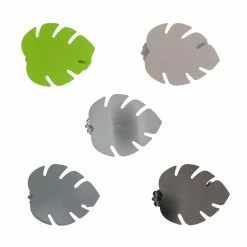 Outlet 🔔 Evideco Tropique Metal Leave Clip Set Of 2 - 2.5"L X 2.12"W X 1.8"D Taupe 🎉