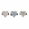 Brand new 🛒 Evideco Wooden Heart Clip Big Size Amore Set Of 2 - 2.4"L X 2.5"W X 1.12"D Gray ❤️