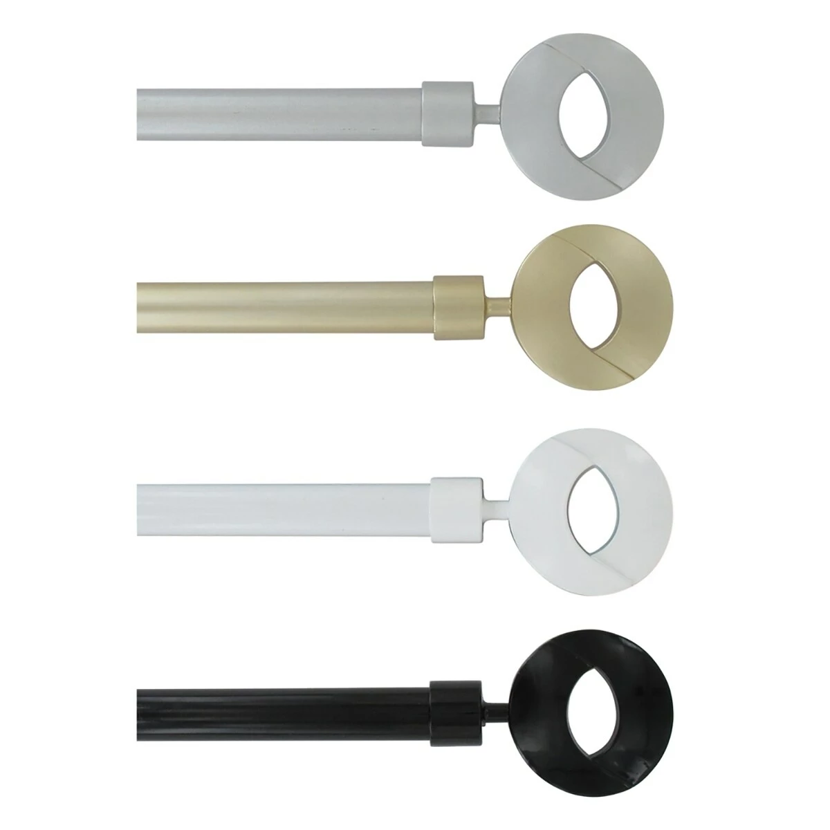 Wholesale β Evideco Adjustable 3/4" Single Window Curtain Rod 50" To 82" Gold - 50" To 82" L X 3/4" D White π 1 Wholesale β Evideco Adjustable 3/4" Single Window Curtain Rod 50" To 82" Gold - 50" To 82" L X 3/4" D White π