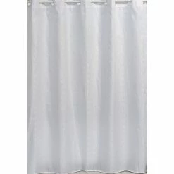 Outlet 🥰 Evideco Extra Long Shower Curtain Polyester Hook Less Cubic 79"L X 71"W Beige Camel 😉