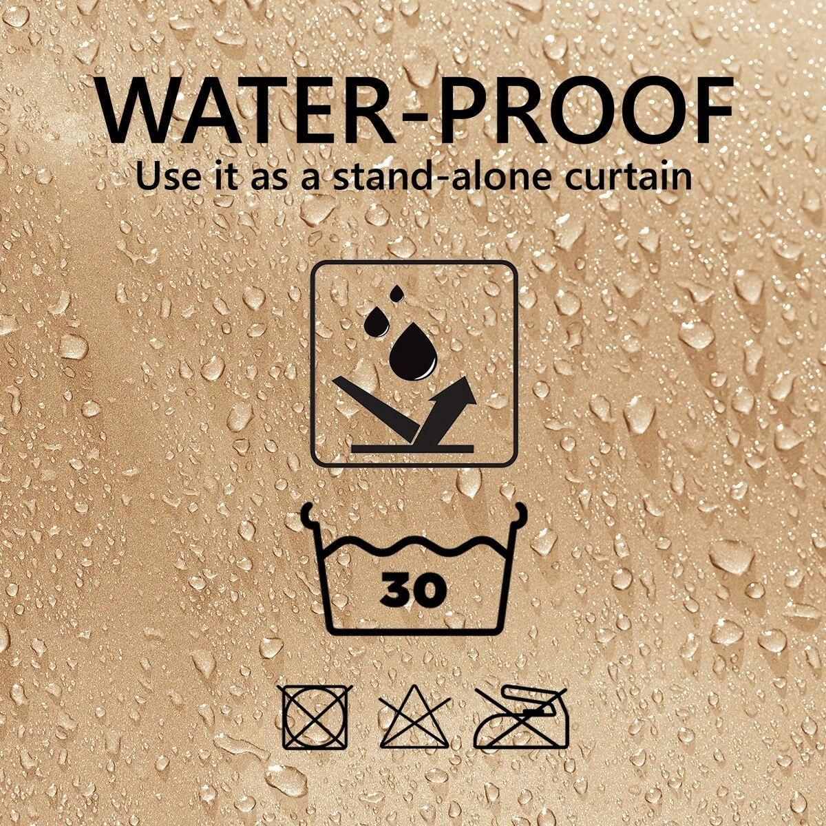 Outlet π₯° Evideco Extra Long Shower Curtain Polyester Hook Less Cubic 79"L X 71"W Beige Camel π 14 Outlet π₯° Evideco Extra Long Shower Curtain Polyester Hook Less Cubic 79"L X 71"W Beige Camel π - Image 14