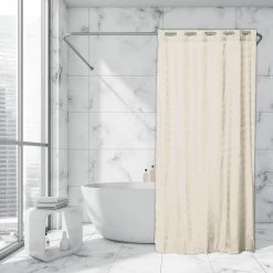 Outlet π₯° Evideco Extra Long Shower Curtain Polyester Hook Less Cubic 79"L X 71"W Beige Camel π 22 Outlet π₯° Evideco Extra Long Shower Curtain Polyester Hook Less Cubic 79"L X 71"W Beige Camel π -Evideco Shop Extra Long Shower Curtain Polyester Hook Less Cubic 7922L x 7122W 5