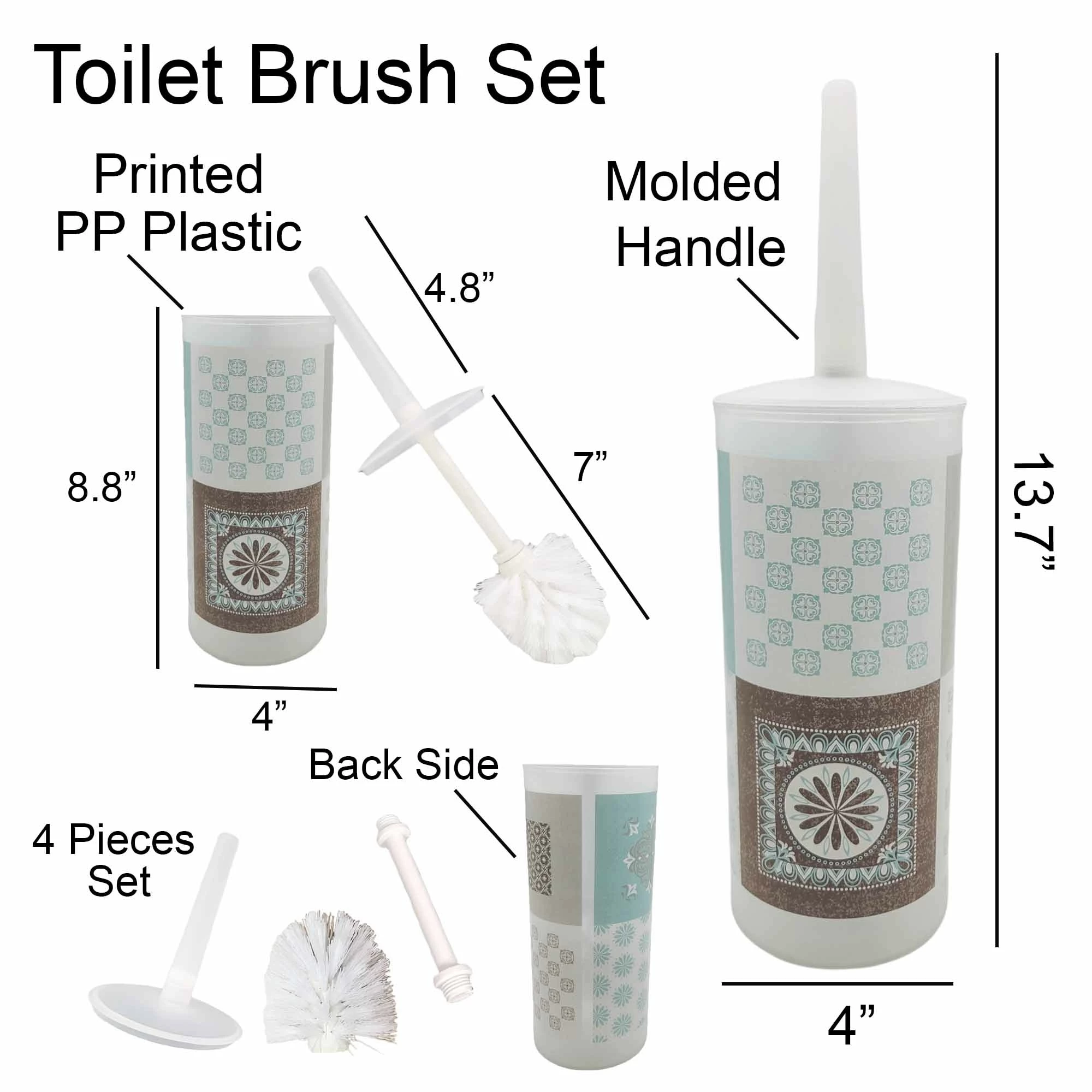 Buy π€© Evideco Faience Toilet Brush And Holder Set Plastic - 4"L X 4"W X 13.7"H β¨ 3 Buy π€© Evideco Faience Toilet Brush And Holder Set Plastic - 4"L X 4"W X 13.7"H β¨ - Image 3