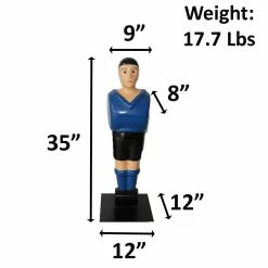 Discount 🛒 Evideco Foosball Game Player Statue Blue 👚 Shirt - 9"L X 8"W X 35"H 👍 -Evideco Shop Foosball Game Player Statue Blue Shirt 2