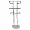 Best Pirce ⭐ Evideco Freestanding Curved Towel Valet Holder 3 Bars Chrome Metal - 15"L X 8 1/2"W X 39 3/4"H 💯