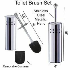 New π Evideco Freestanding Round Toilet Brush And Holder Set Metal Black βοΈ 17 New π Evideco Freestanding Round Toilet Brush And Holder Set Metal Black βοΈ -Evideco Shop Freestanding Round Toilet Brush and Holder Set Metal 4