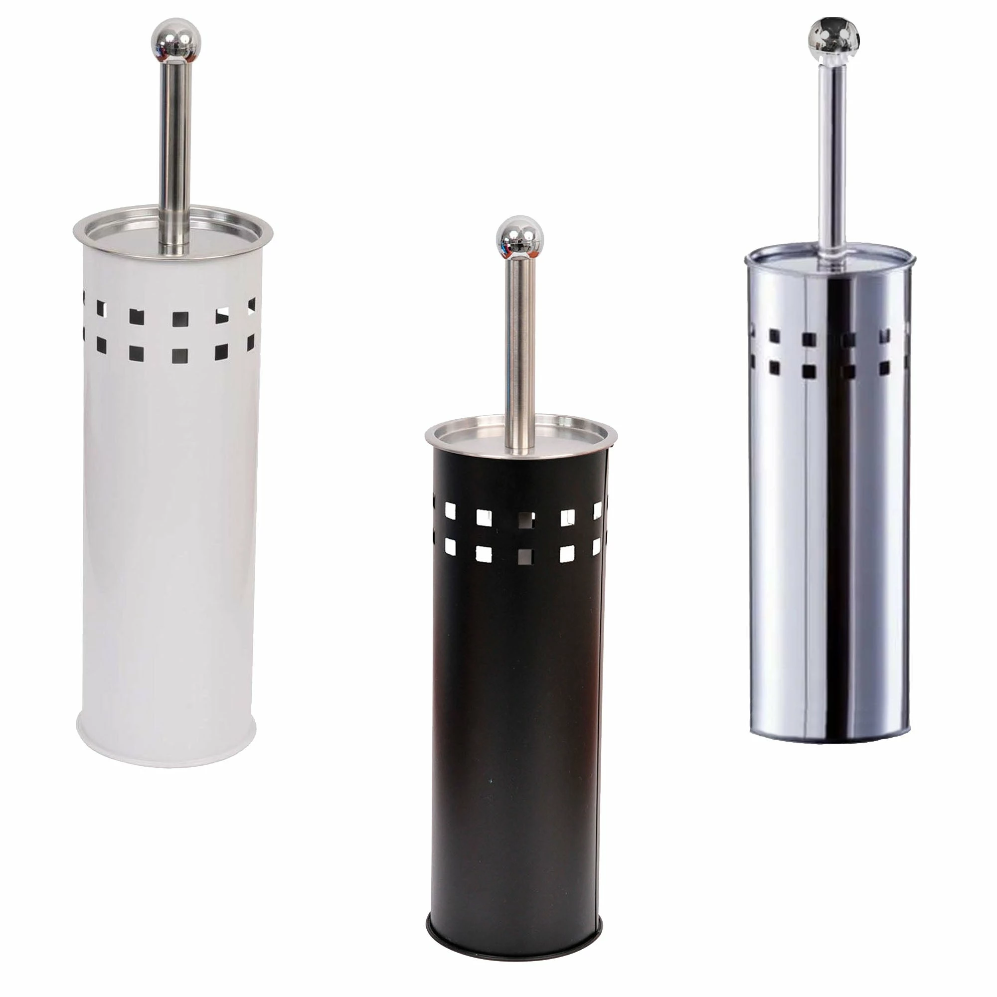 New π Evideco Freestanding Round Toilet Brush And Holder Set Metal Black βοΈ 1 New π Evideco Freestanding Round Toilet Brush And Holder Set Metal Black βοΈ