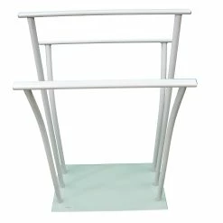 Hot Sale ✨ Evideco Freestanding Towel Rack Three Bars Tempered White Glass Base - 19 L X 13.8 D X 30 H 🔥 -Evideco Shop Freestanding Towel Rack Three Bars Tempered White Glass Base 3