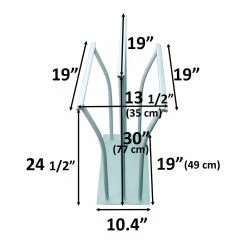 Hot Sale ✨ Evideco Freestanding Towel Rack Three Bars Tempered White Glass Base - 19 L X 13.8 D X 30 H 🔥 -Evideco Shop Freestanding Towel Rack Three Bars Tempered White Glass Base 4