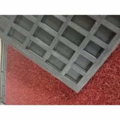 Cheapest 👍 Evideco Front Door Mat Colin Coir Coco Rubber 30x18 Red Grey 😍 -Evideco Shop Front Door Mat Colin Coir Coco Rubber 30x18 Red Grey 3