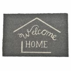 Best Sale ✔️ Evideco Front Door Mat Welcome Home Coir Coco Fibers Rug 24x16 Inch Grey 🌟