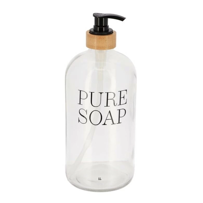 Top 10 β¨ Evideco Glass And Bamboo Soap Dispenser PURE SOAP 17 Or 34 FL OZ - Clear π 4 Top 10 β¨ Evideco Glass And Bamboo Soap Dispenser PURE SOAP 17 Or 34 FL OZ - Clear π - Image 4