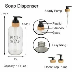 Top 10 β¨ Evideco Glass And Bamboo Soap Dispenser PURE SOAP 17 Or 34 FL OZ - Clear π 17 Top 10 β¨ Evideco Glass And Bamboo Soap Dispenser PURE SOAP 17 Or 34 FL OZ - Clear π -Evideco Shop Glass and Bamboo Soap Dispenser PURE SOAP 17 or 34 FL OZ 8