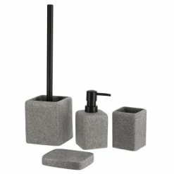 Outlet ✨ Evideco Granite Collection Bathroom Accessory Set-4 Pieces Toilet Brush & Holder Only 🎁