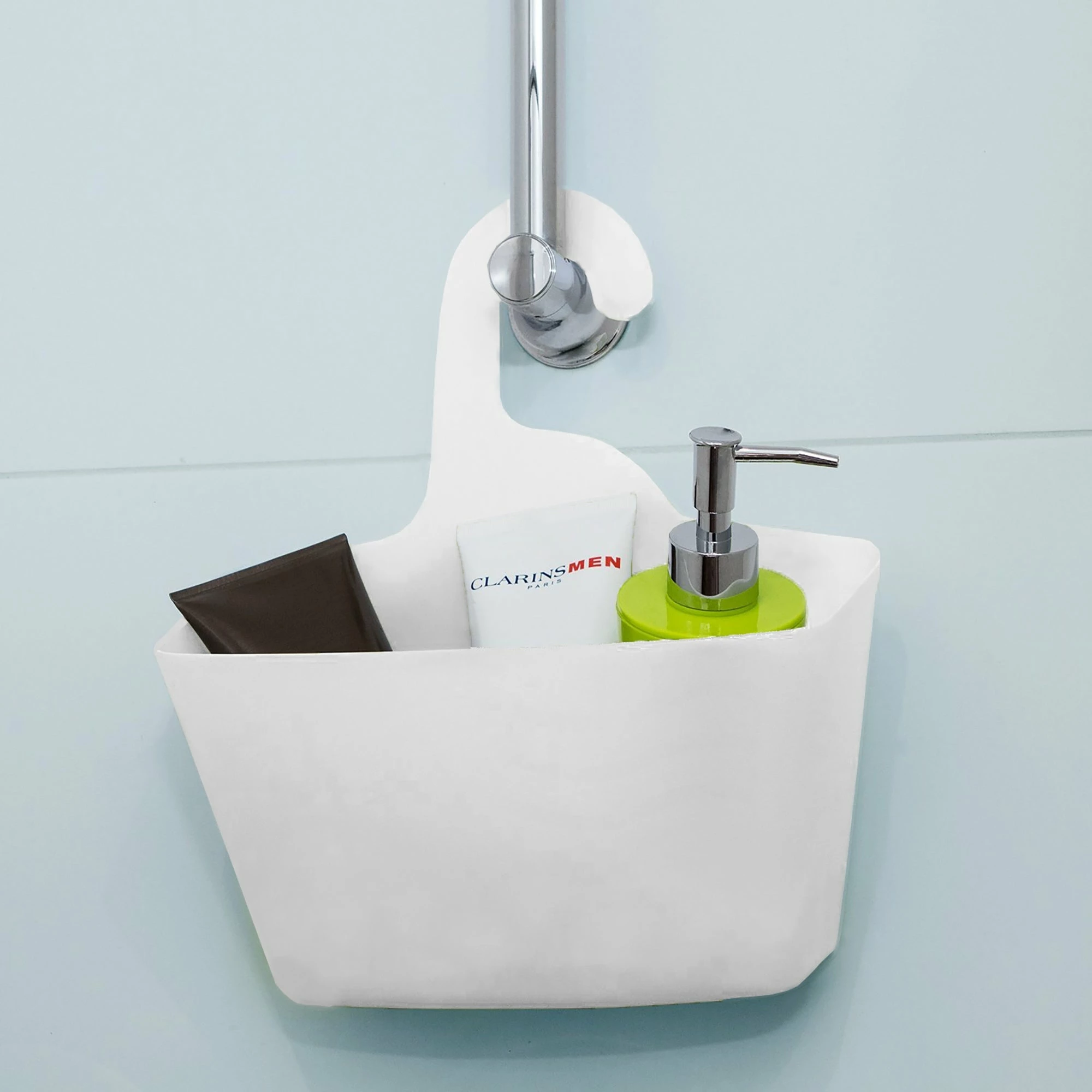 Brand new 𧨠Evideco Hanging Shower Caddy Organizer Plastic Basket Taupe ⨠- Image 11