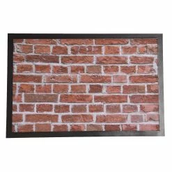 Hot Sale ❤️ Evideco Indoor Printed Door Mat Brick Wall PVC Polyester Rug 24x16 🧨