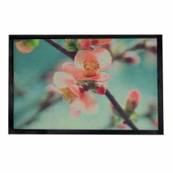 Best Pirce 😉 Evideco Indoor Printed Door Mat Flower PVC Polyester Rug 24x16 Pink 🥰
