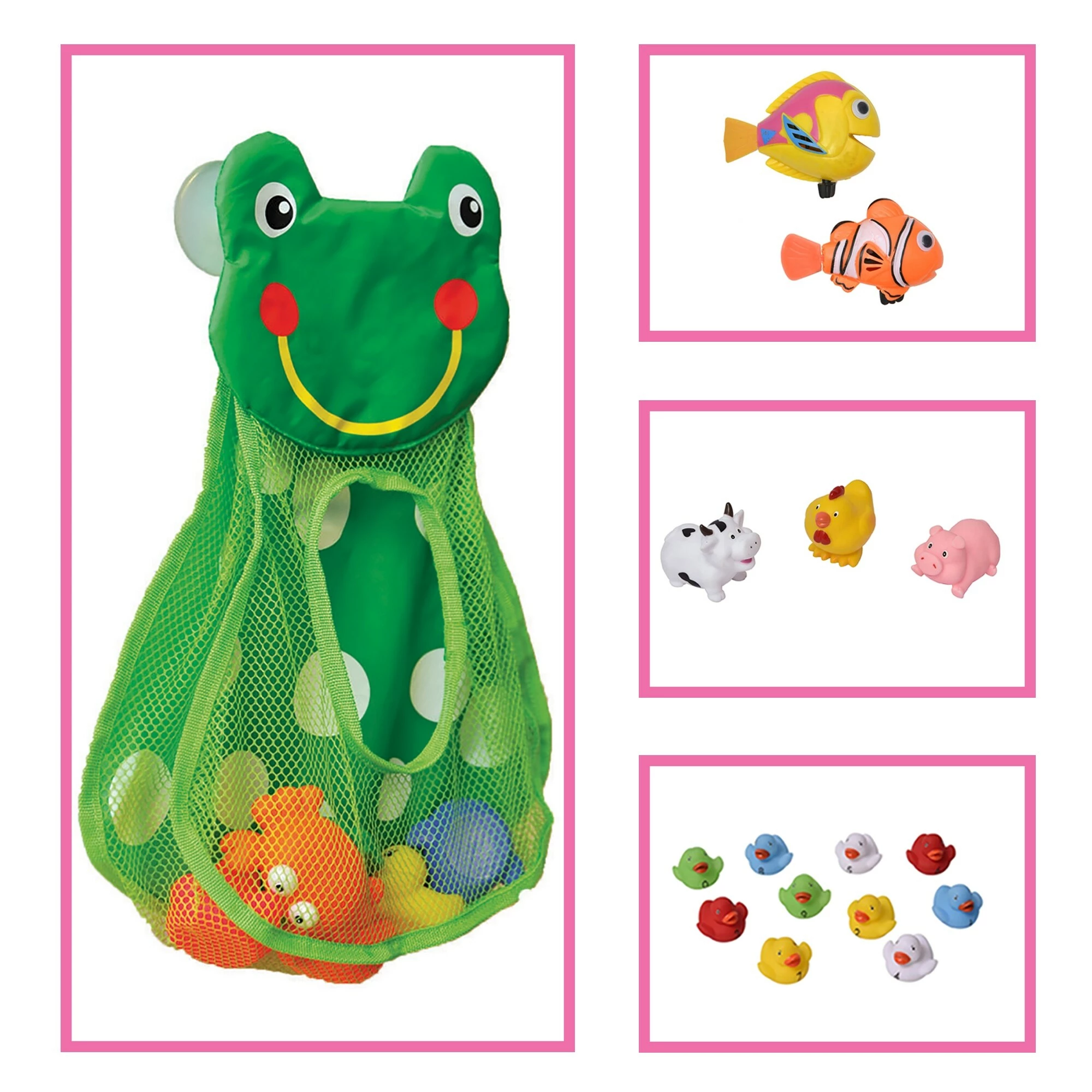Promo π Evideco Kids Bathtub Set Toy Organizer Stimulating Bath Toys 16 Pieces - Multicolor - 15.4" L X 12.2" W X 1.4" H π 1 Promo π Evideco Kids Bathtub Set Toy Organizer Stimulating Bath Toys 16 Pieces - Multicolor - 15.4" L X 12.2" W X 1.4" H π