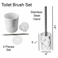 New 𧨠Evideco Marble Collection Bath Accessory Set Pieces Full Set 4 Pieces π 17 New 𧨠Evideco Marble Collection Bath Accessory Set Pieces Full Set 4 Pieces π -Evideco Shop Marble Collection Bath Accessory Set Pieces 4