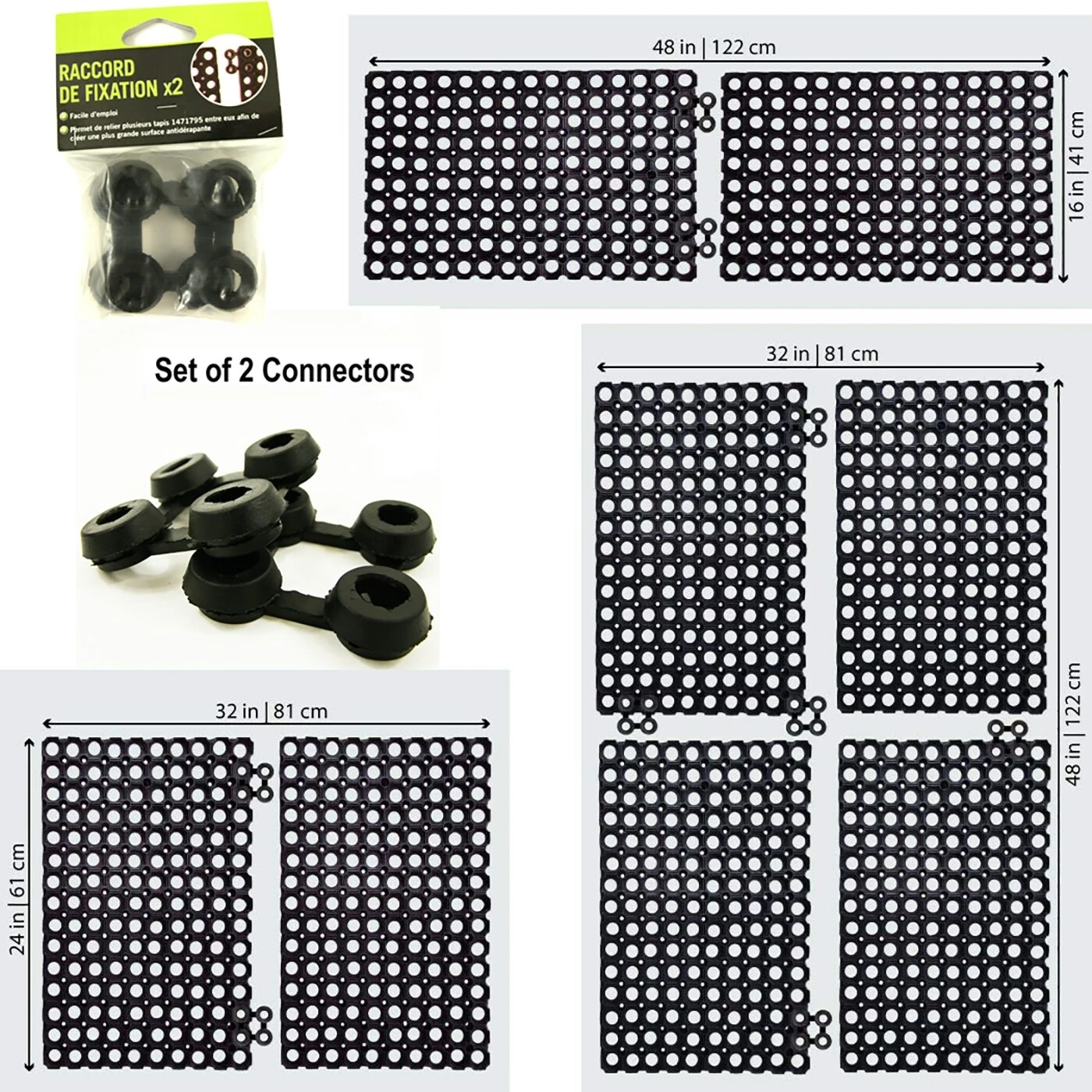 Discount ⌛ Evideco Outdoor Anti-fatigue Interlocking Rubber Floor Mat 2 Connectors ❤️ 7 Discount ⌛ Evideco Outdoor Anti-fatigue Interlocking Rubber Floor Mat 2 Connectors ❤️ - Image 7