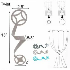 Best reviews of ⌛ Evideco Metal Geometric Tieback Medina Twist Chrome 👍 -Evideco Shop Metal Geometric Tieback Medina Twist 2