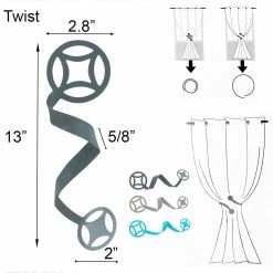 Best reviews of ⌛ Evideco Metal Geometric Tieback Medina Twist Chrome 👍 -Evideco Shop Metal Geometric Tieback Medina Twist 7