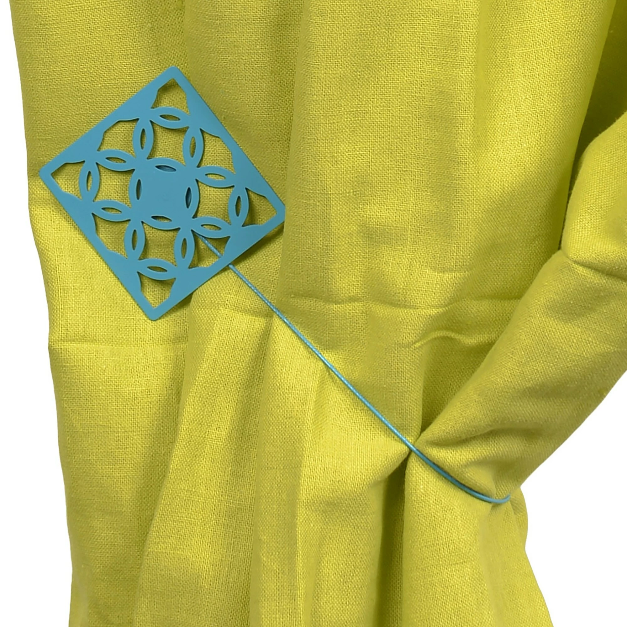 Promo ✨ Evideco Metal Geometric Tieback With Magnet Circles - 19"L X 3"W X 1"D Turquoise Blue ✨ 10 Promo ✨ Evideco Metal Geometric Tieback With Magnet Circles - 19"L X 3"W X 1"D Turquoise Blue ✨ - Image 10