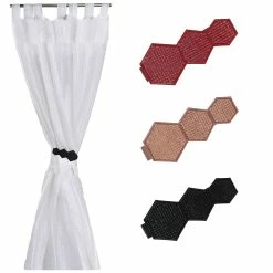 Hot Sale 🧨 Evideco Metal Geometric Tieback With Magnet Monte Carlo Black ⭐