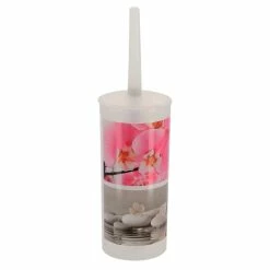 Coupon π Evideco Orchid Toilet Brush And Holder Set Plastic - 4"L X 4"W X 13.7"H π€©