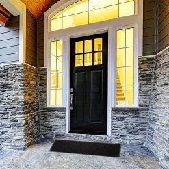 Best Sale 🔔 Evideco Outdoor Runner Mat Scraper Front Door Mat Recycled PVC 48"x18" Grey 🤩 -Evideco Shop Outdoor Extra Large Scraper Door Mat Recycled PVC Non Slip Backing 4822x1822 Grey 6
