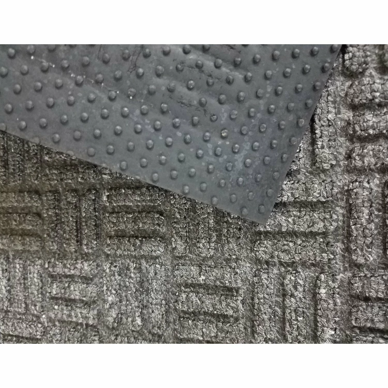 Cheap ❤️ Evideco Outdoor Front Door Mat Checkerboard Yvan Polypropylene Rubber Rug 24x16 Grey ⭐ - Image 3