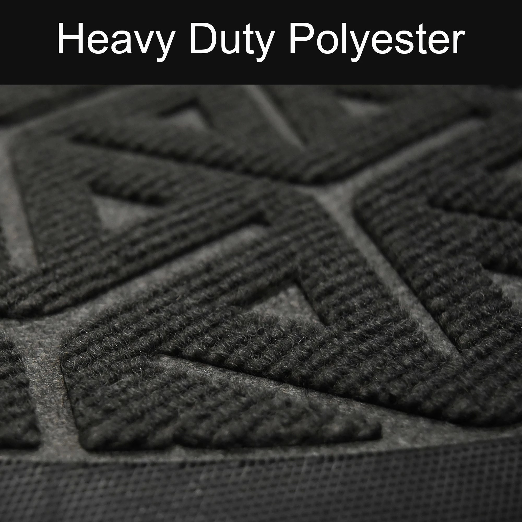 Outlet π Evideco Outdoor Wilson Half Round Front Door Mat Polyester Rubber Rug 30x18 Black β¨ - Image 10