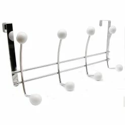 Hot Sale 🎁 Evideco Over The Door 8 Hooks Organizer Rack - 15 L X 4 W X 7.8 H Grey 👏 -Evideco Shop Over The Door 8 Hooks Organizer Rack 15 L x 4 W x 7.8 H 7339867d f11f 4ce5 b3cf 964ba3fdeb6c