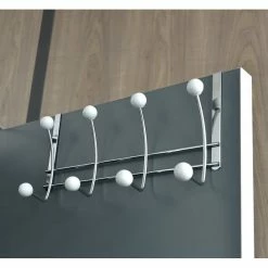 Hot Sale 🎁 Evideco Over The Door 8 Hooks Organizer Rack - 15 L X 4 W X 7.8 H Grey 👏 -Evideco Shop Over The Door 8 Hooks Organizer Rack 15 L x 4 W x 7.8 H a7c36606 8566 49f2 a48b 313fb2992d35